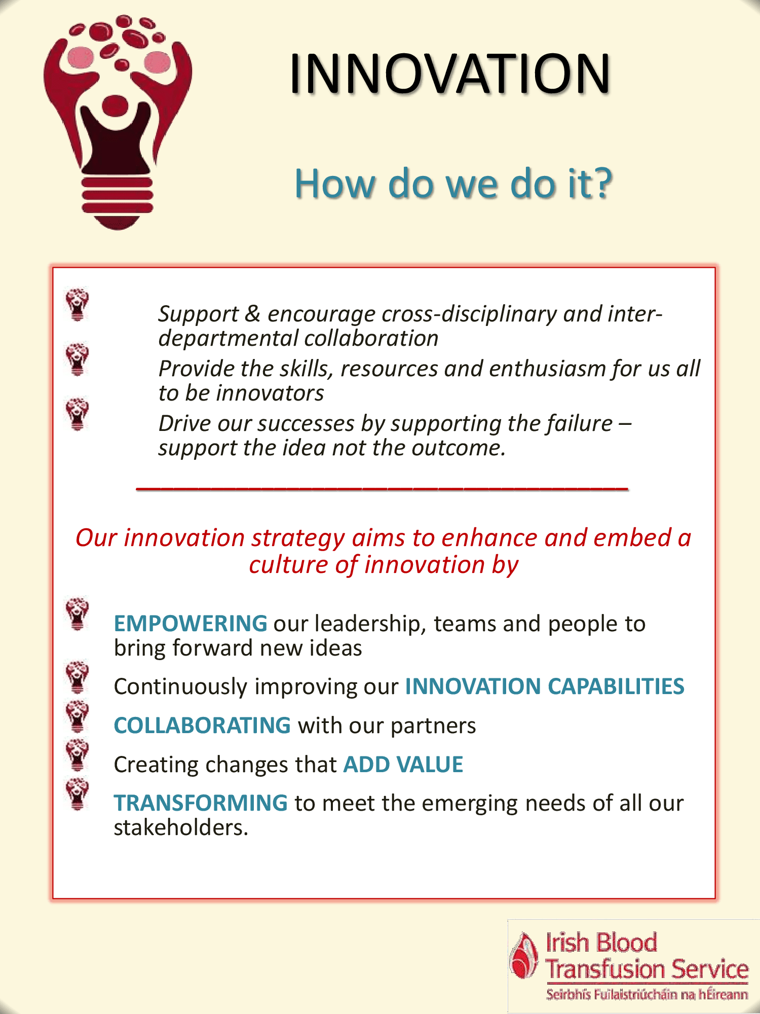 Innovation How do we do it IBTS 2022