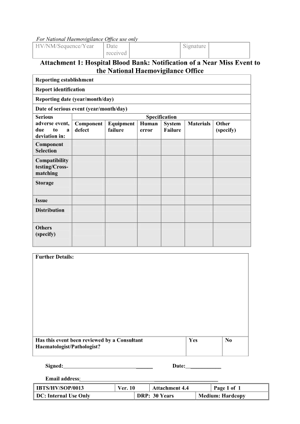 Near Miss Notification Form Copy 1